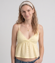 Santa Marie Ruffle Peplum Cami