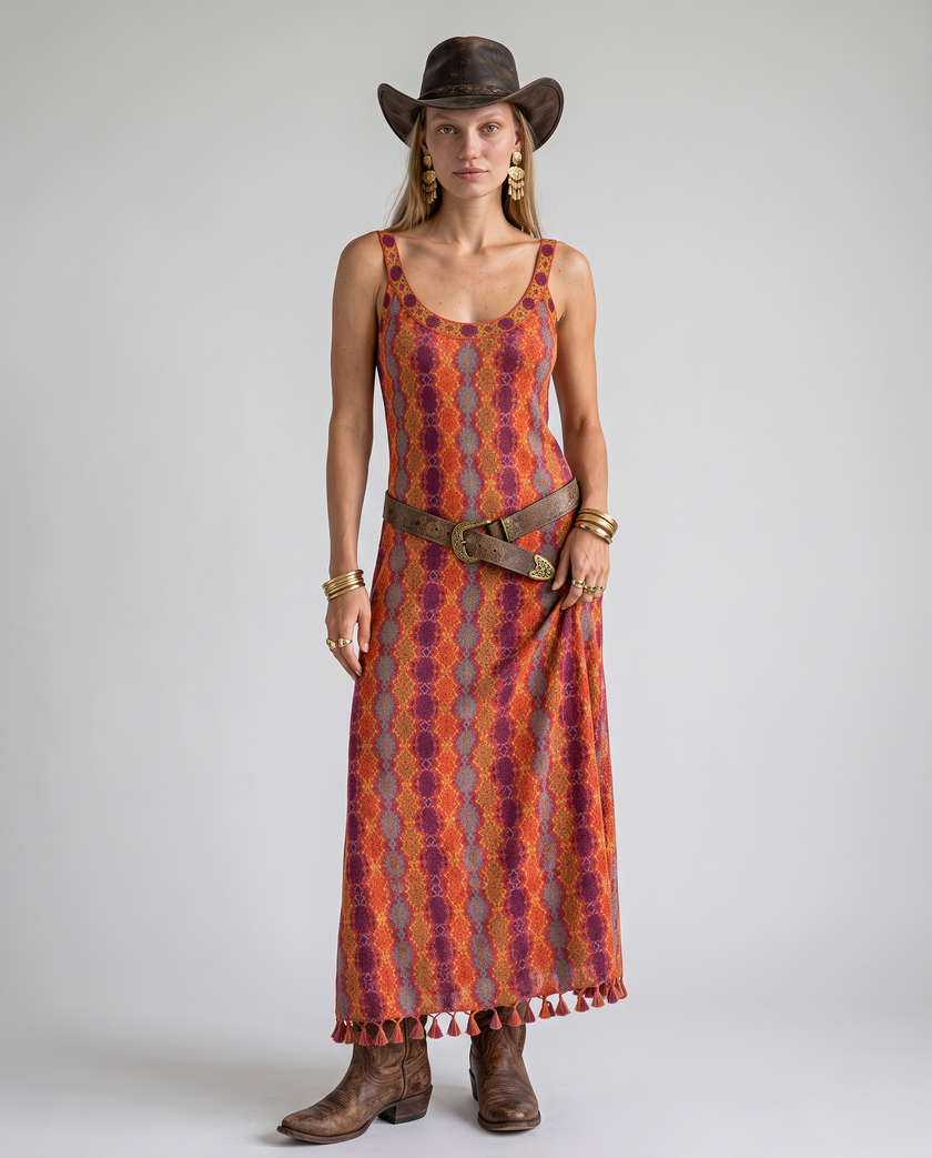 Zara Medallion Print  Maxi Dress