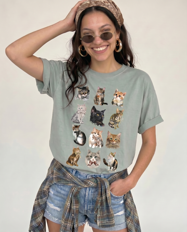 Céline Cat Print Tee