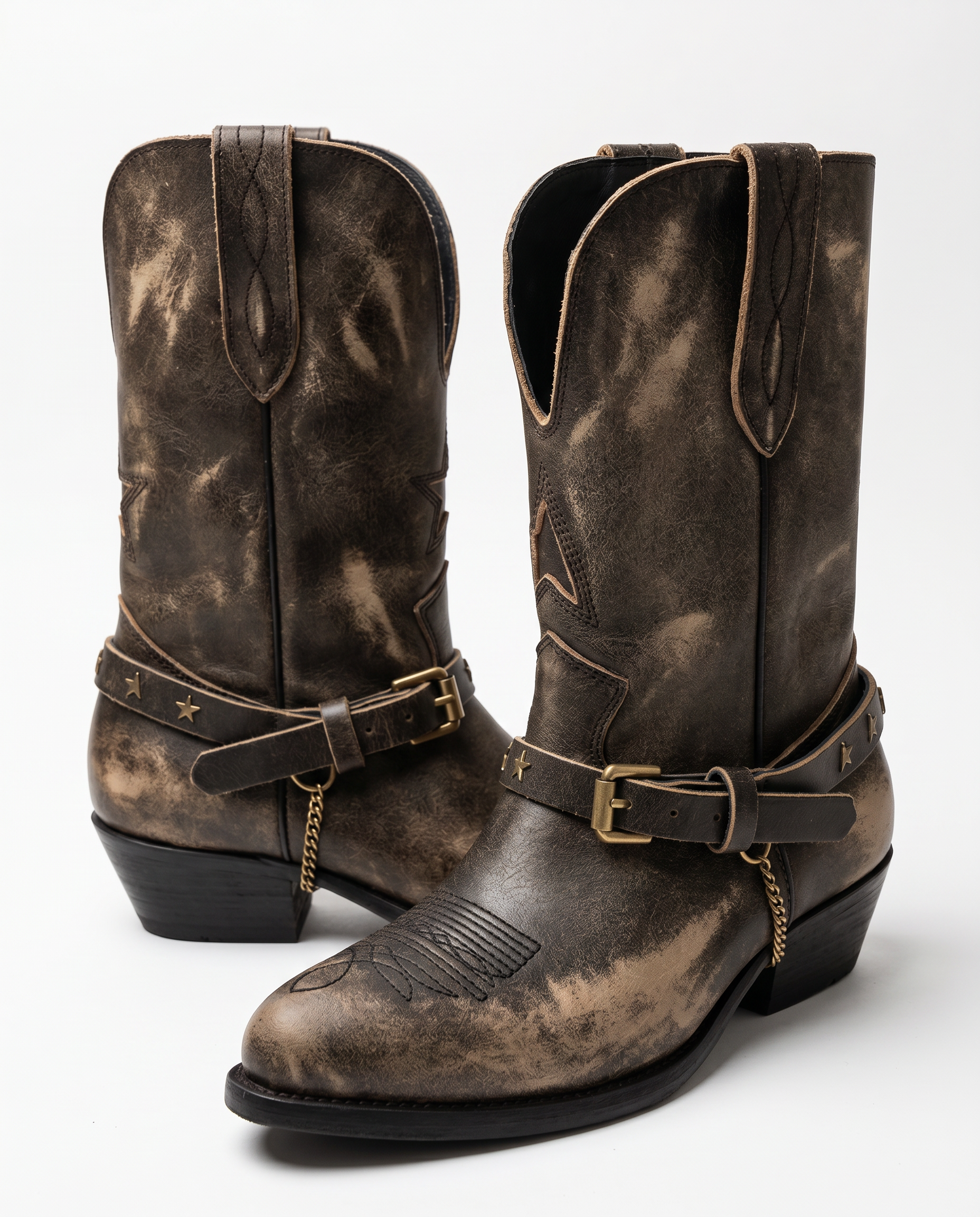 The Star & Chain Moto Western Boot