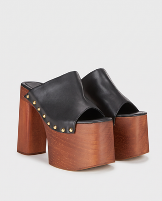 Fern Platform Leather Mules