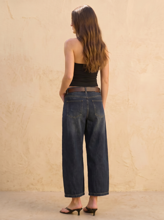 Harriet Dark Wash Barrel Jeans