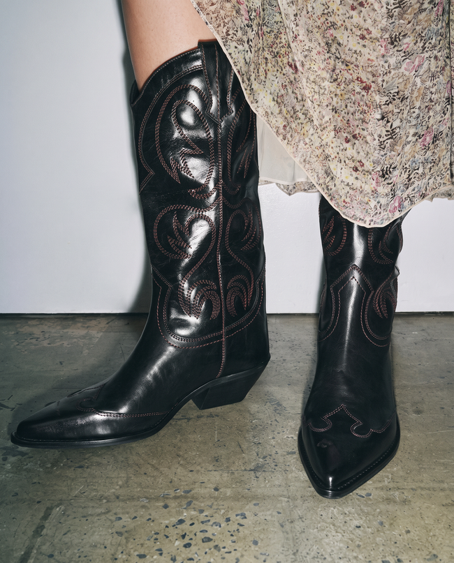 Corvina Embroidered Western Boots