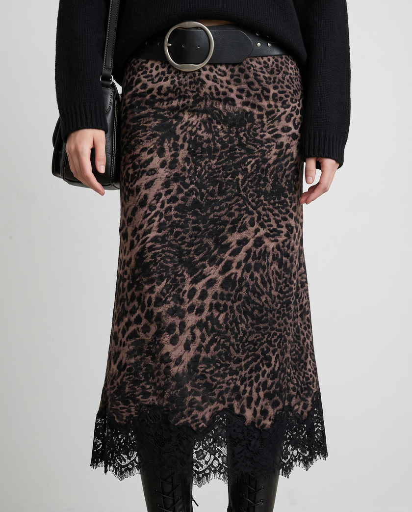 The Vienna Lace-Hem Skirt