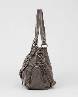 Castell Multi-Pocket Buckle Shoulder Bag