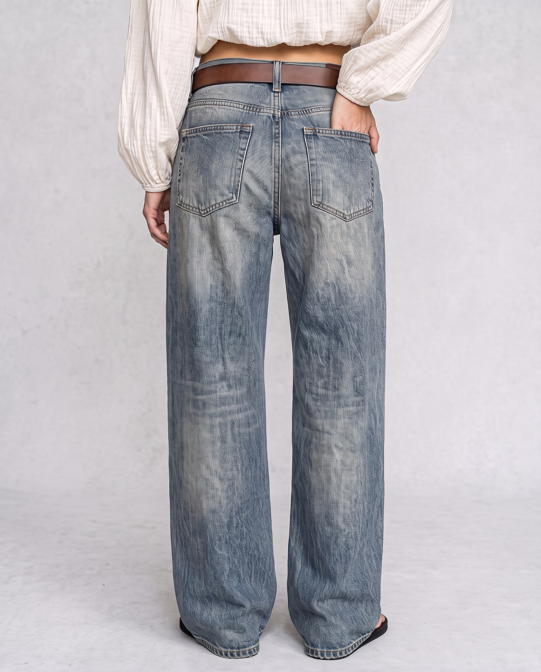 Marguerite Wide-Leg Denim Jeans