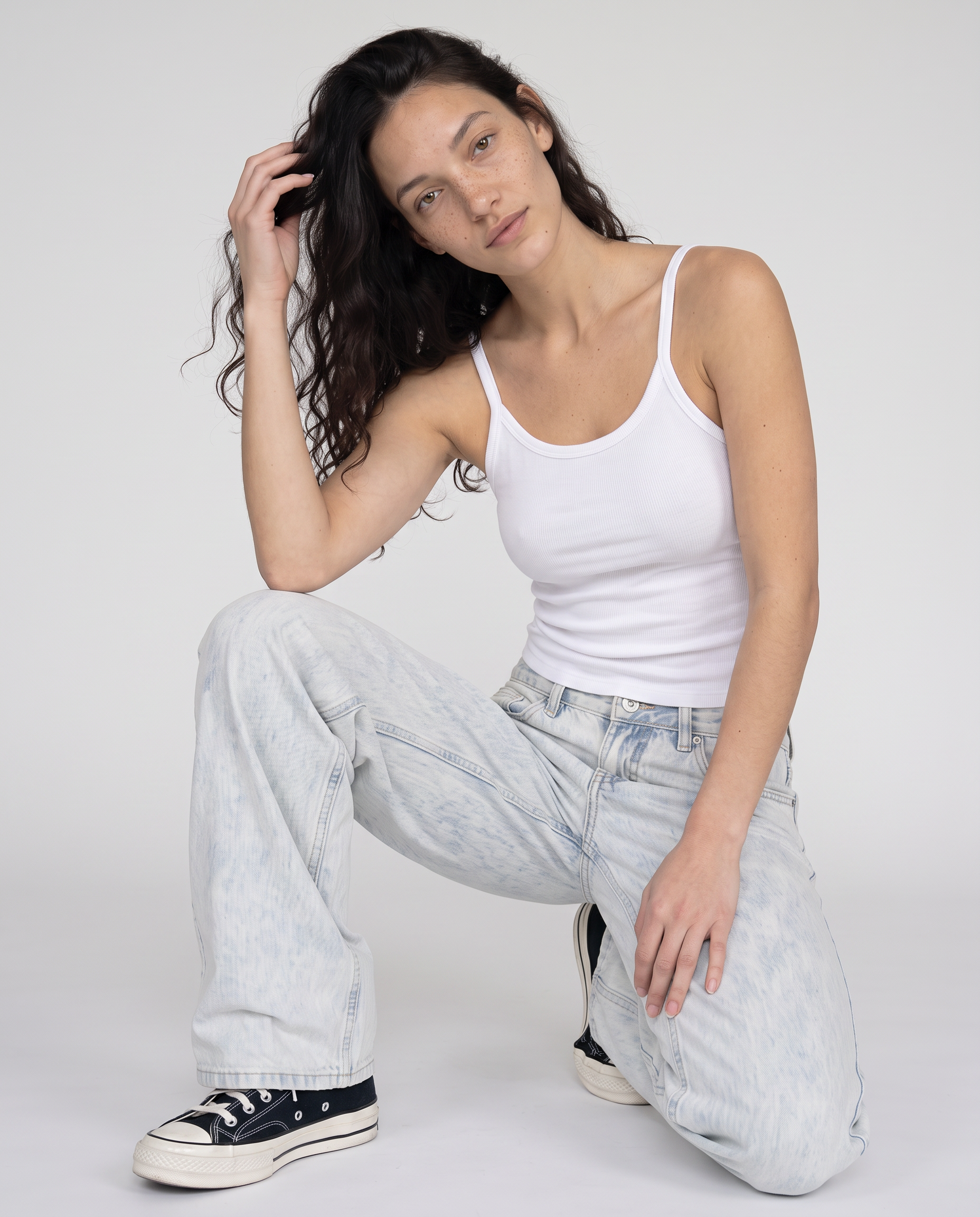 Beatrix Low-Rise Wide-Leg Denim Jeans