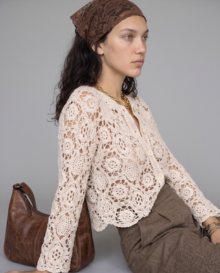 Fleurine Floral Crochet Cardigan