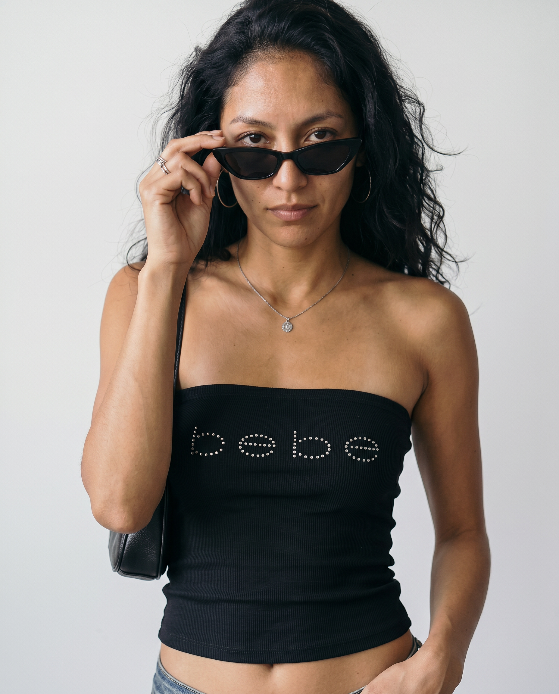 Bebe Rhinestone Tube Top