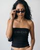 Bebe Rhinestone Tube Top