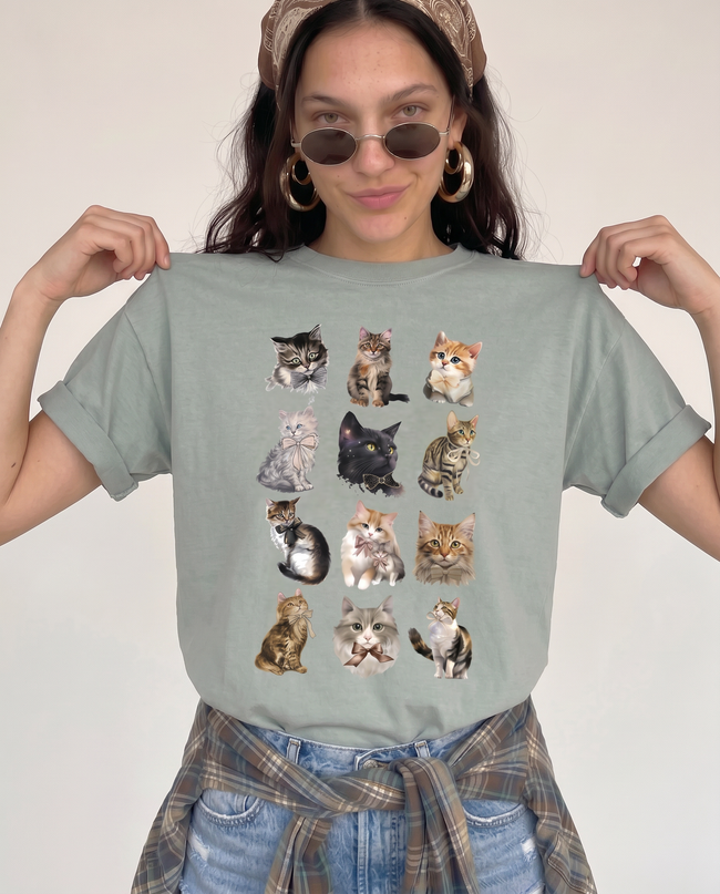 Céline Cat Print Tee
