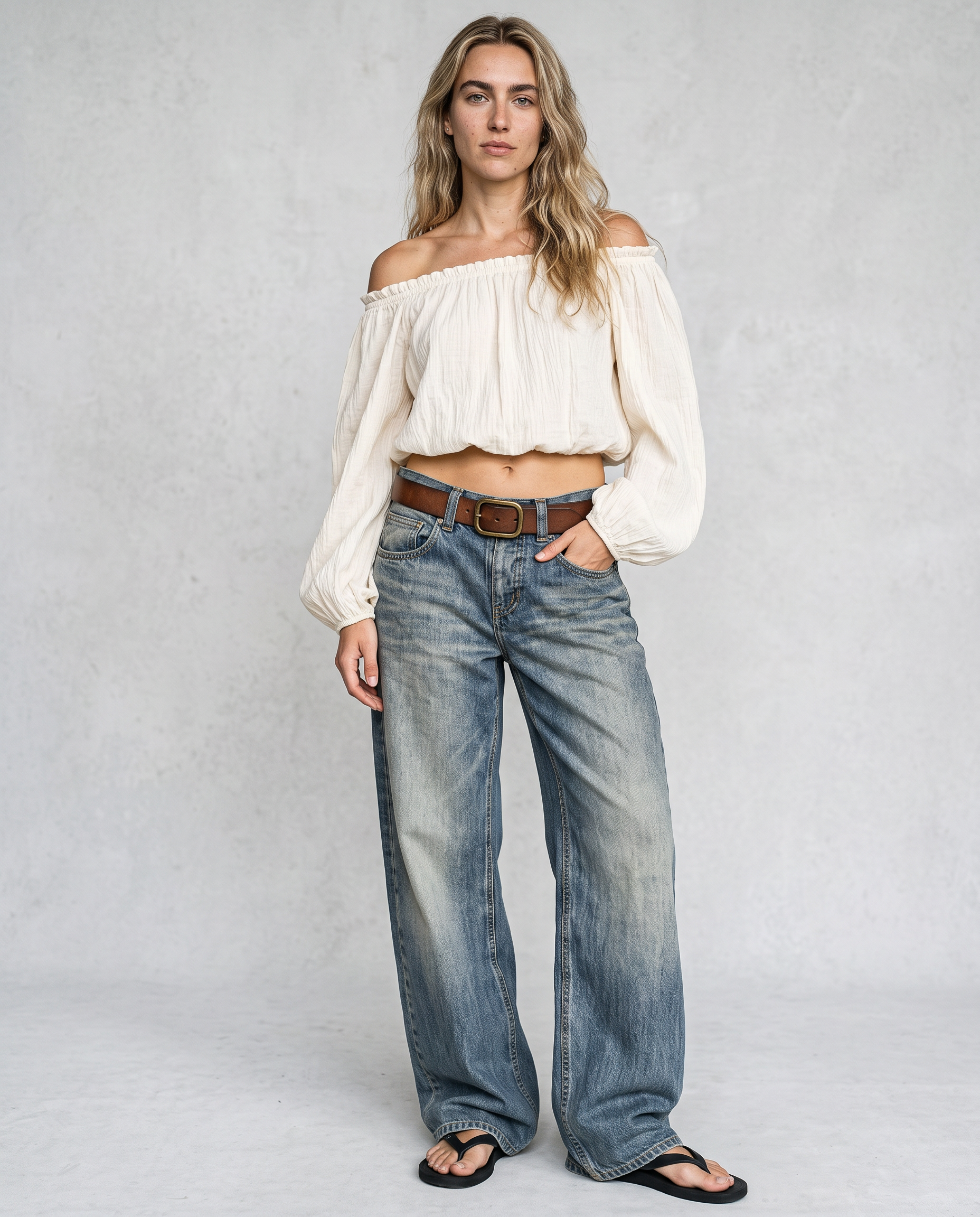 Marguerite Wide-Leg Denim Jeans