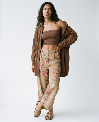 Rue Wide-Leg Floral Print Pants