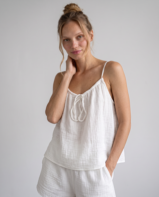 Ivory Gauze Cami Set