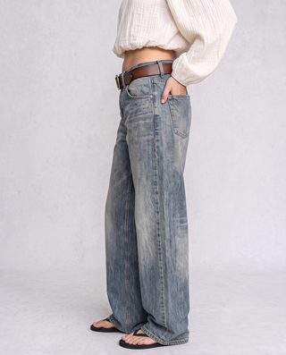 Marguerite Wide-Leg Denim Jeans