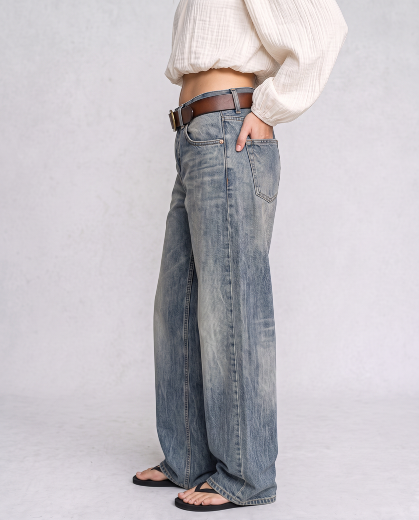 Marguerite Wide-Leg Denim Jeans