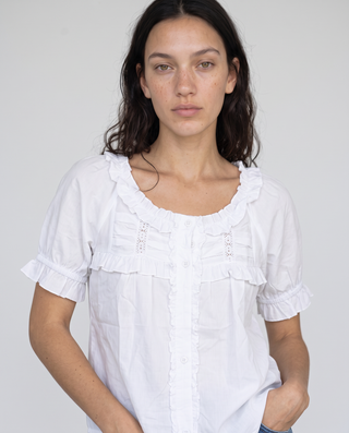 Colette Ruffle-Trim Blouse
