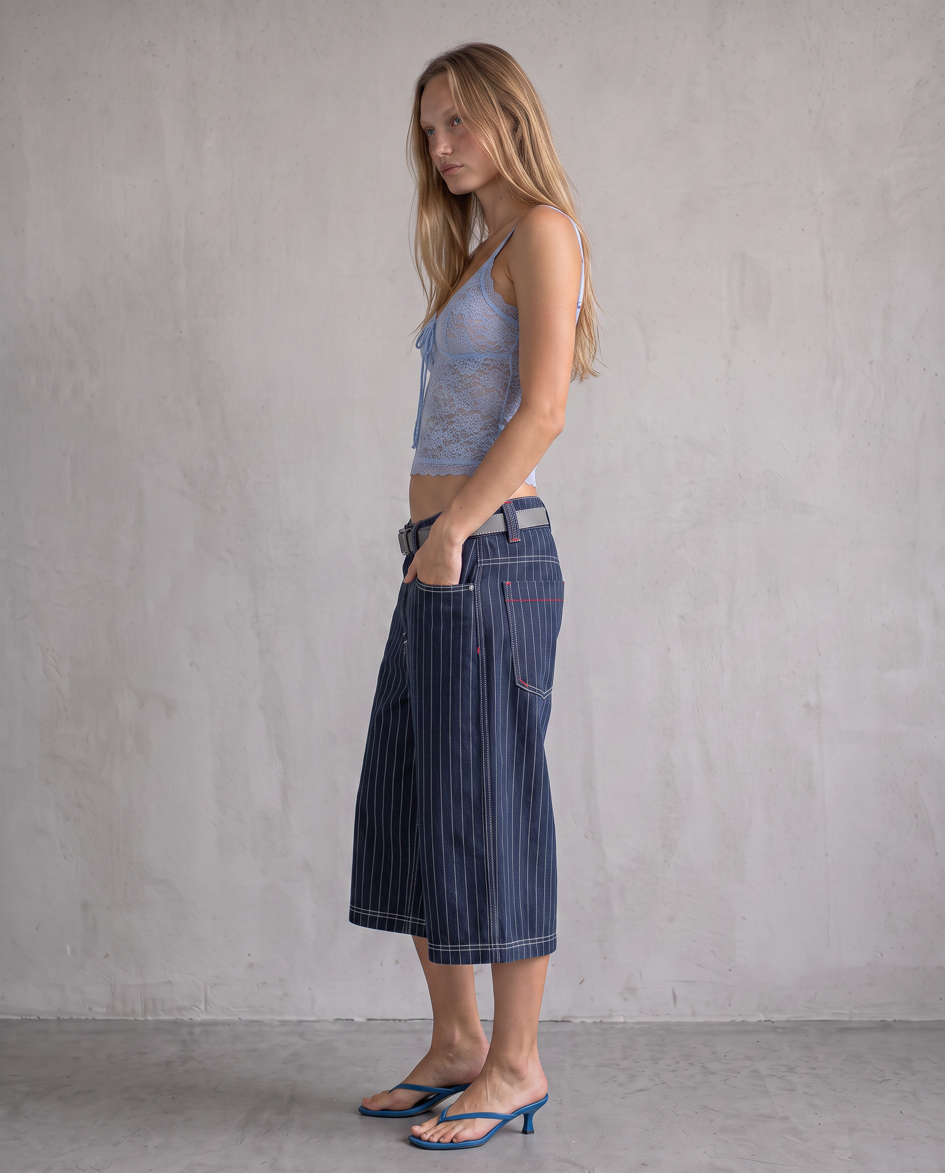 Pinstripe Culotte Jorts