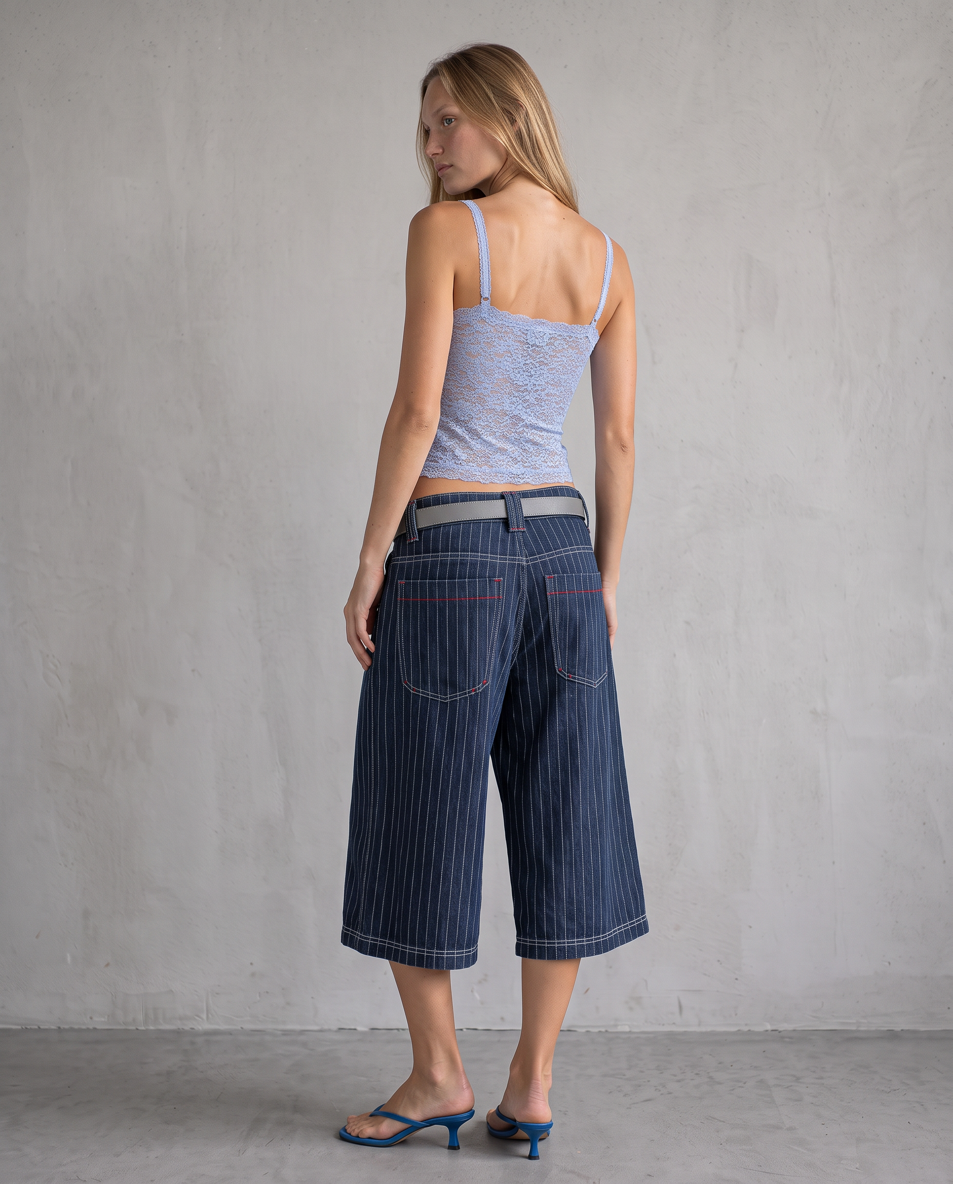 Pinstripe Culotte Jorts