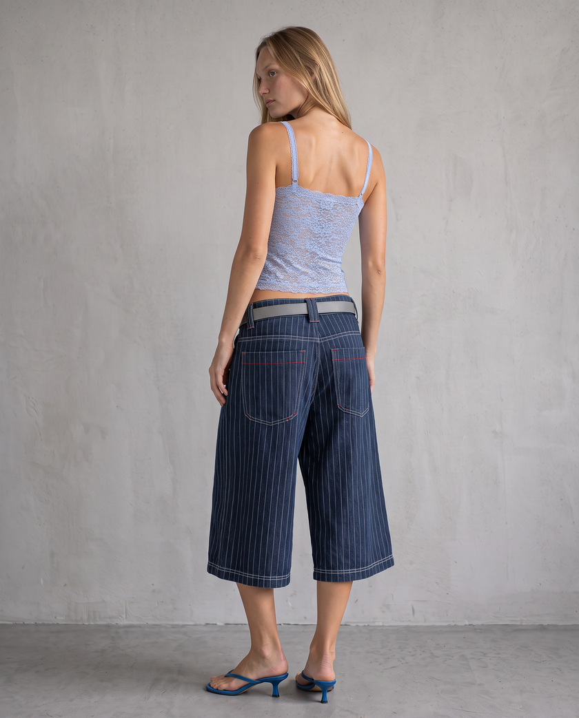 Pinstripe Culotte Jorts