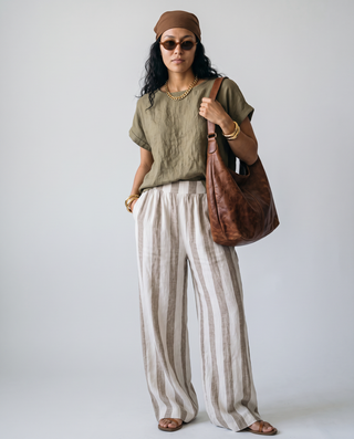 Sienna Linen Wide-Leg Set