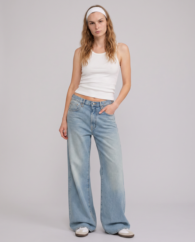 Isadora Low-Rise Wide-Leg Denim Jeans