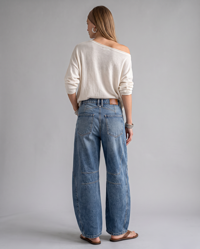 Marcellina Denim Barrel Jeans
