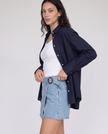 Wrenley Denim Wrap Skort