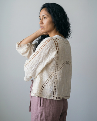 Josephine Lace Panel Cardigan