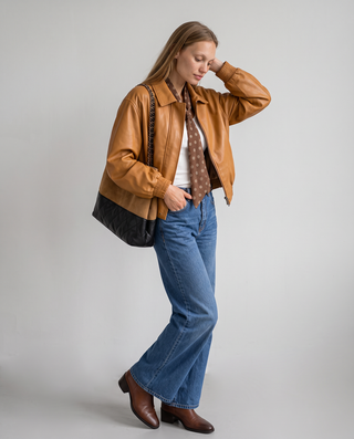 Harlow Cropped Moto Jacket