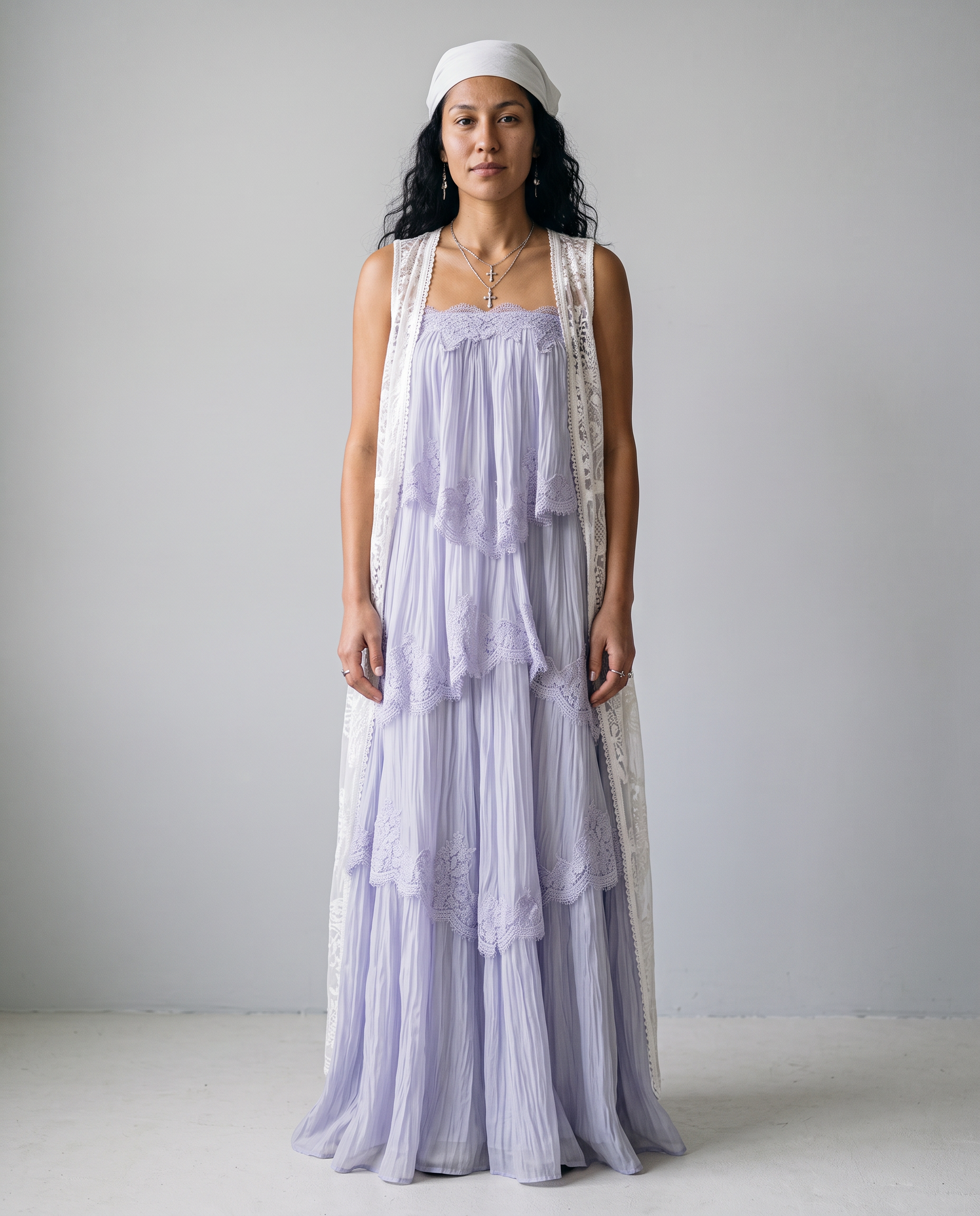 Willodean Lace Tiered Maxi Dress