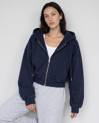 Megan Cropped Zip Hoodie