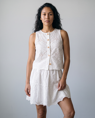 Amalfina Eyelet Button-Front Set
