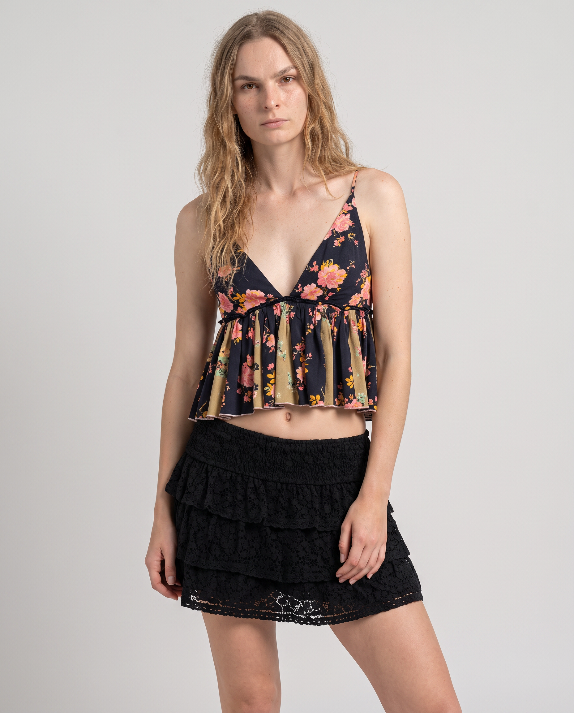 Josephina Tiered Lace Skort