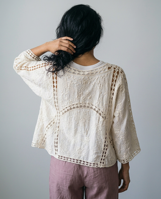 Josephine Lace Panel Cardigan