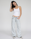 Beatrix Low-Rise Wide-Leg Denim Jeans