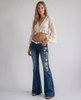 Anouk Embroidered Flare Denim Jeans