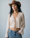 Delacroix Lace Trim Blouse