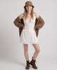 Isla Eyelet Button-Front Fit-and-Flare Mini Dress