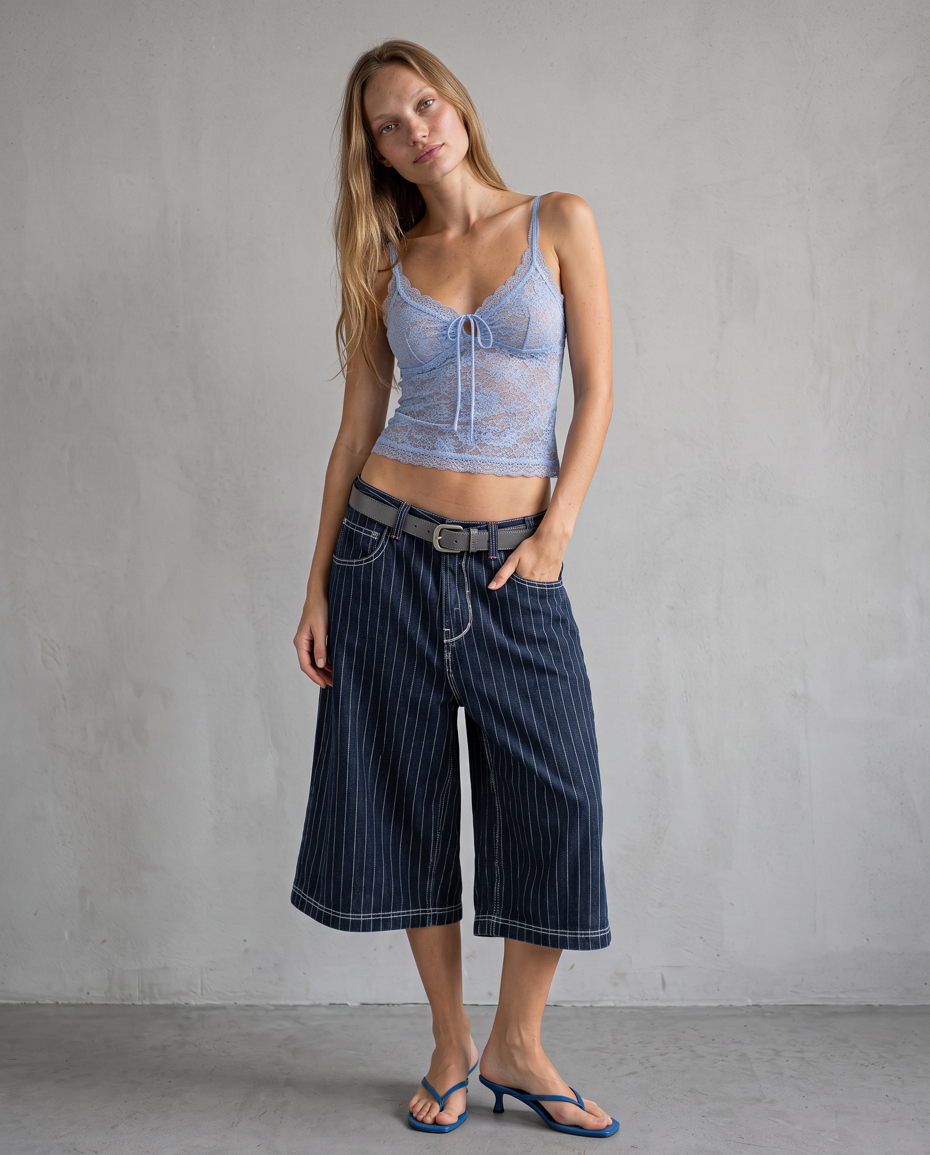 Pinstripe Culotte Jorts