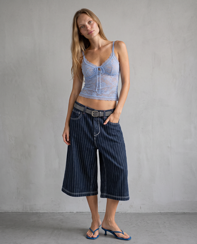 Pinstripe Culotte Jorts