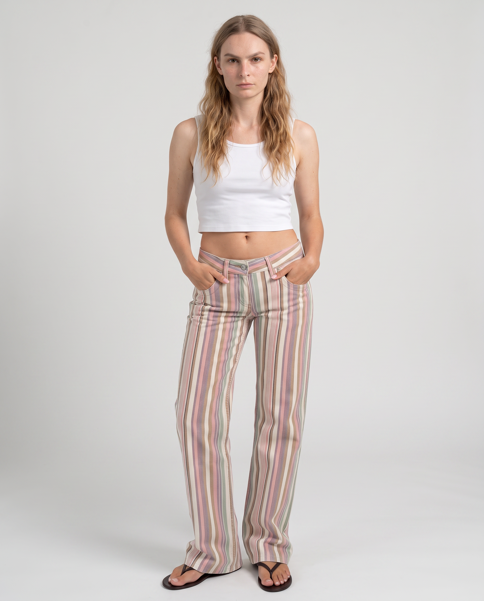 Colette Striped Denim Jeans