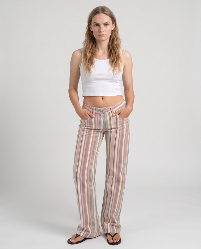 Colette Striped Denim Jeans