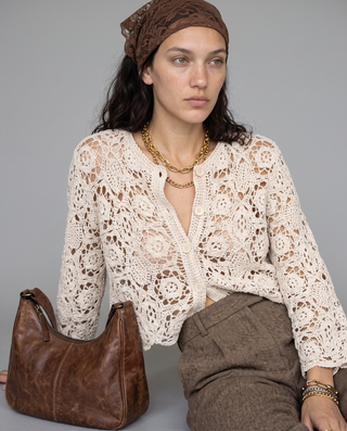 Fleurine Floral Crochet Cardigan