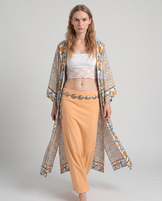 Marigolde Floral Maxi Kimono