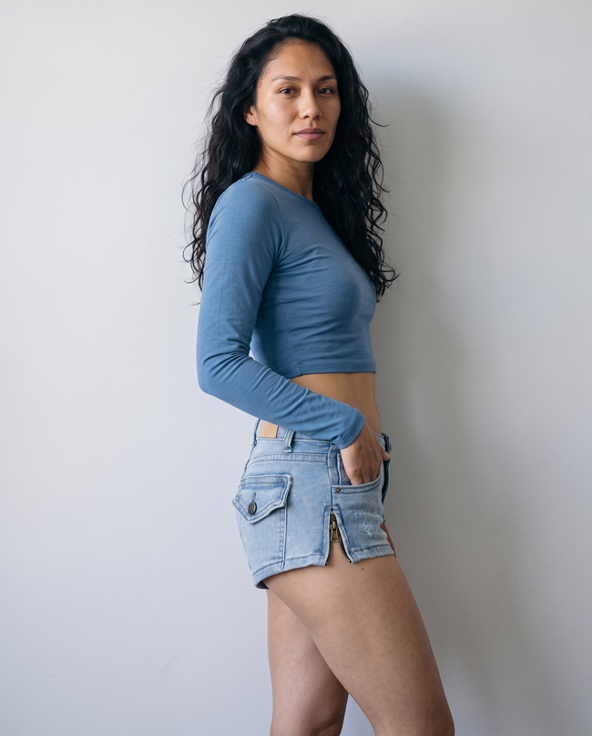 Kade Zip-Back Micro Shorts