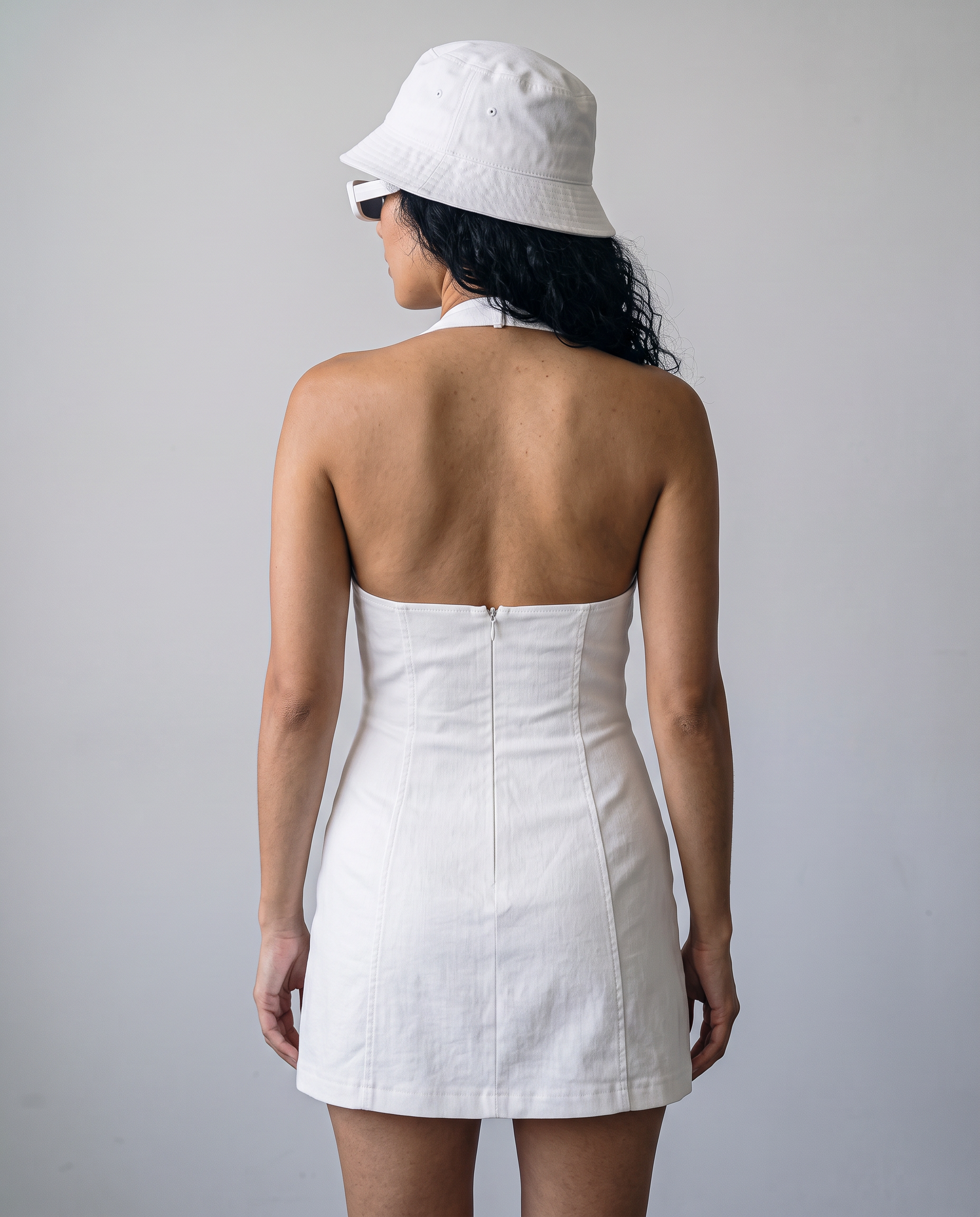 Harper Halter V-Neck Mini Dress