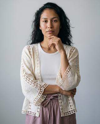 Josephine Lace Panel Cardigan
