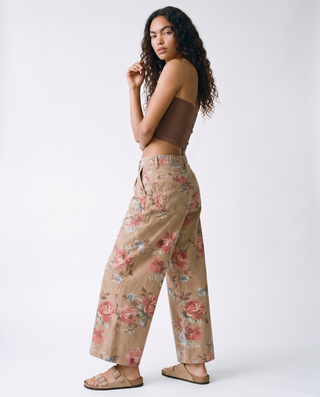 Rue Wide-Leg Floral Print Pants