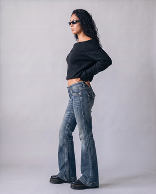 Seren Low-Rise Flare Jeans